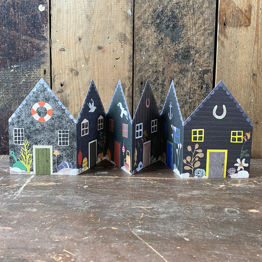 Fisherman's Huts Concertina Card