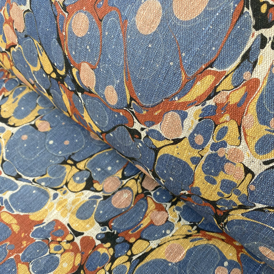 Marbled Fabric, Marbled curtain fabric
