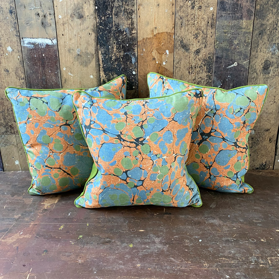 Folio 2 Linen Cushion - Green