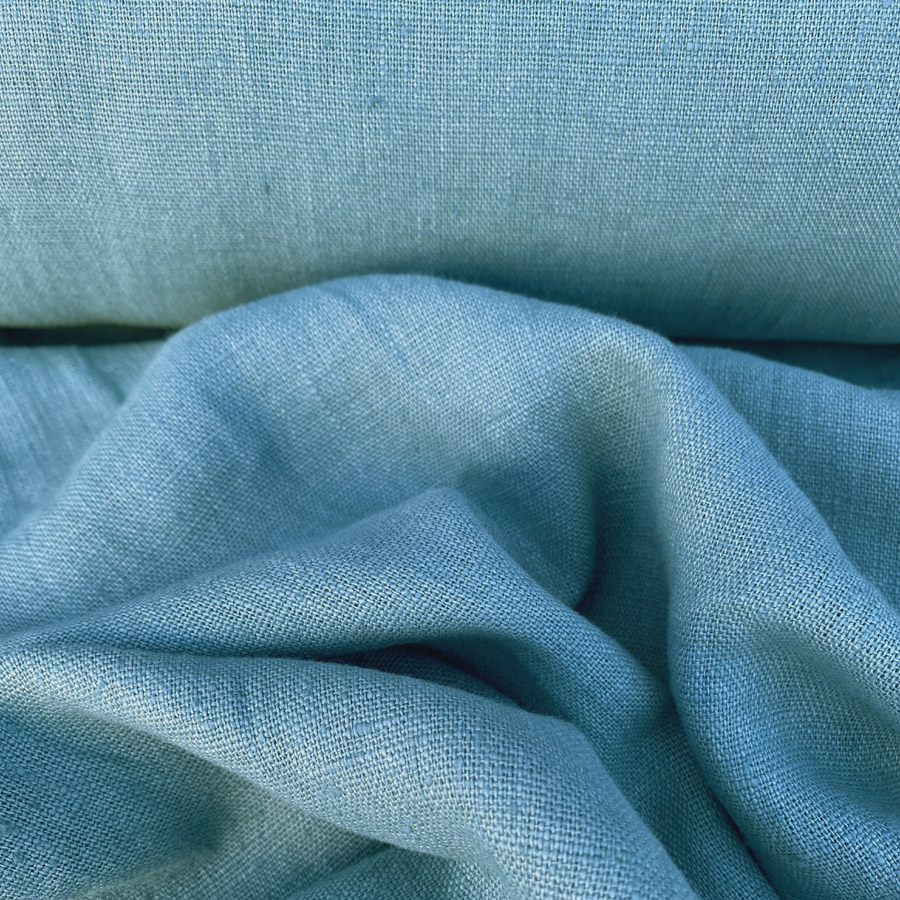 blue linen fabric
