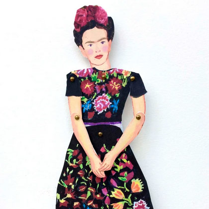 Frida Kahlo - Cut out & make paper puppet