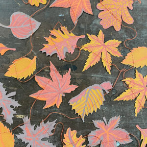 Recycled Paper Garland - Autumn Leaves - Image 1