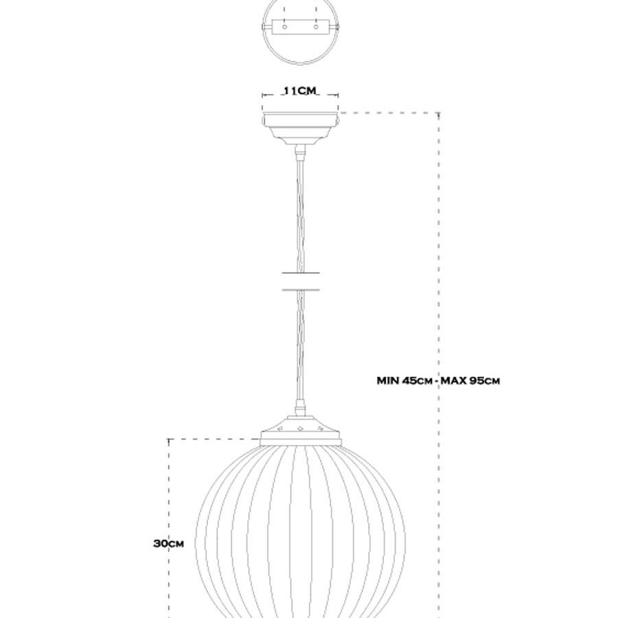 Prismatic Globe Pendant Light Large