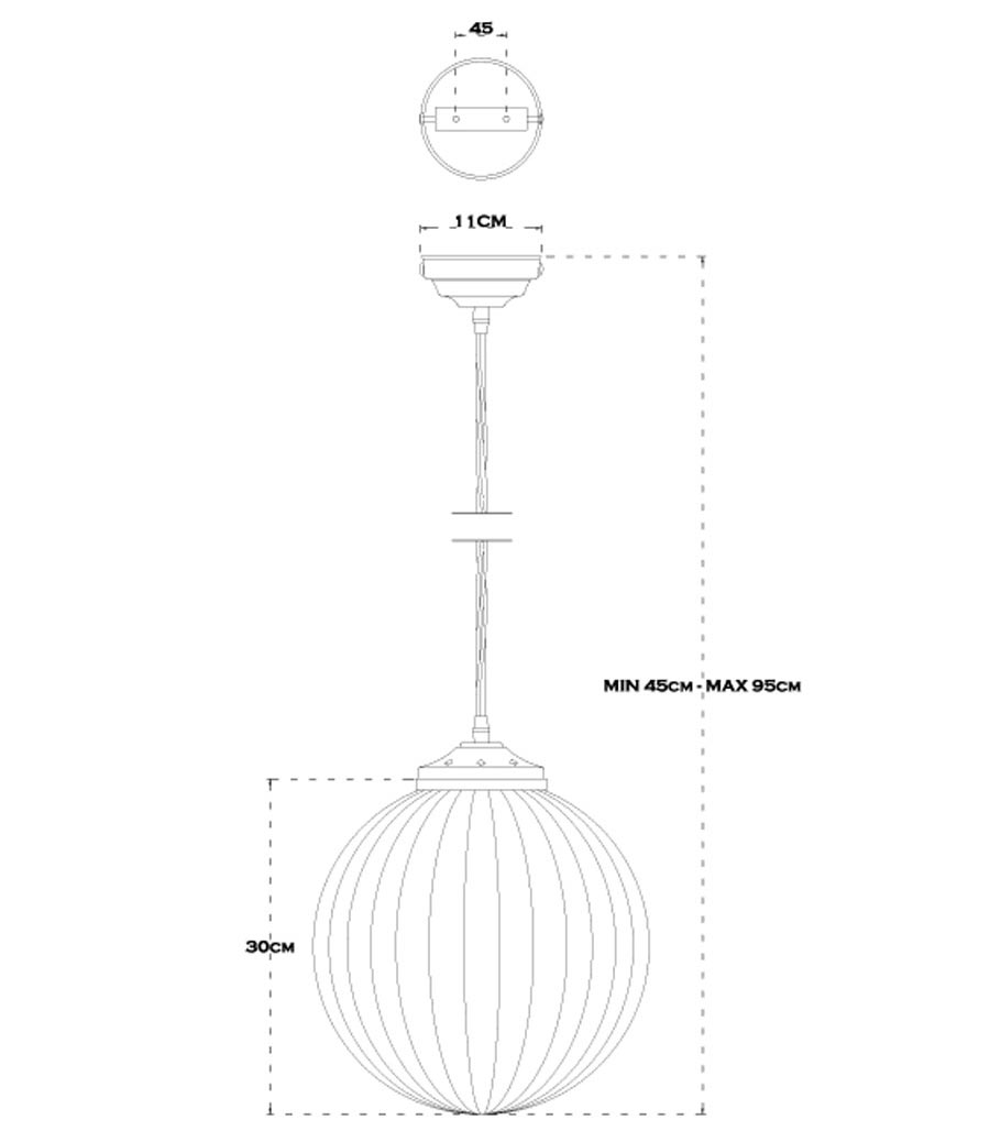Prismatic Globe Pendant Light Large - Image 4