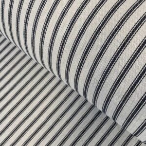 Black Ticking Stripe fabric