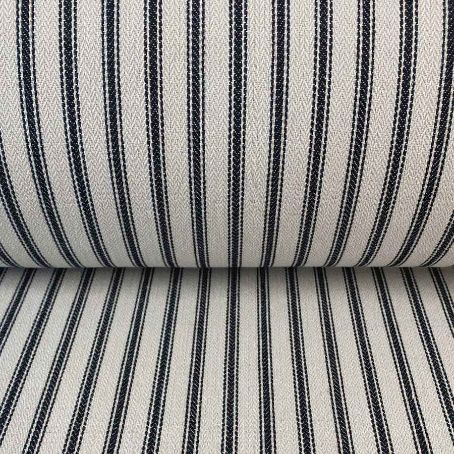 Hampton Ticking - Charcoal and Natural