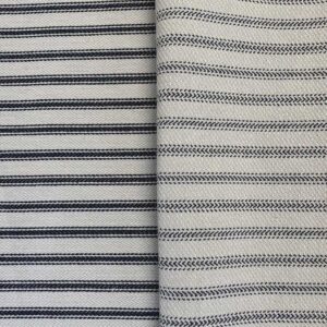 Hampton Ticking - Charcoal and Natural - Image 4