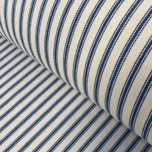 Ticking Fabric in Indigo