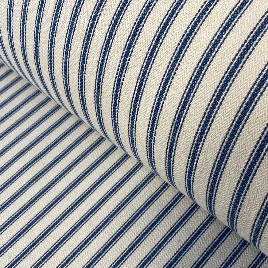 Ticking Fabric in Indigo