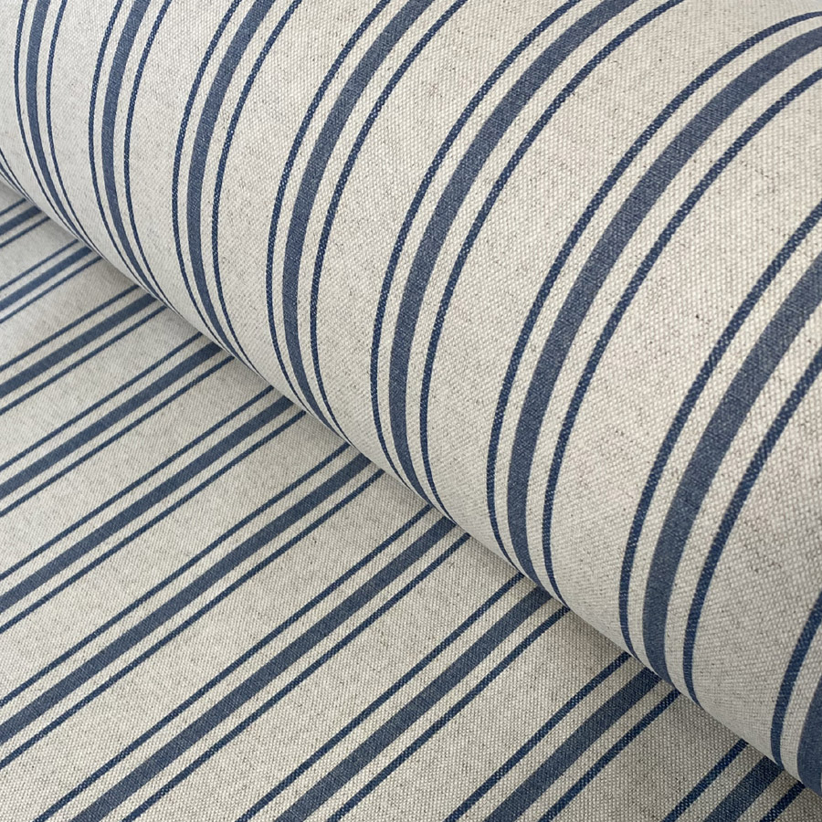 Extra Wide Blue Stripe Fabric