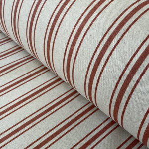 Extra Wide red Striped Fabric