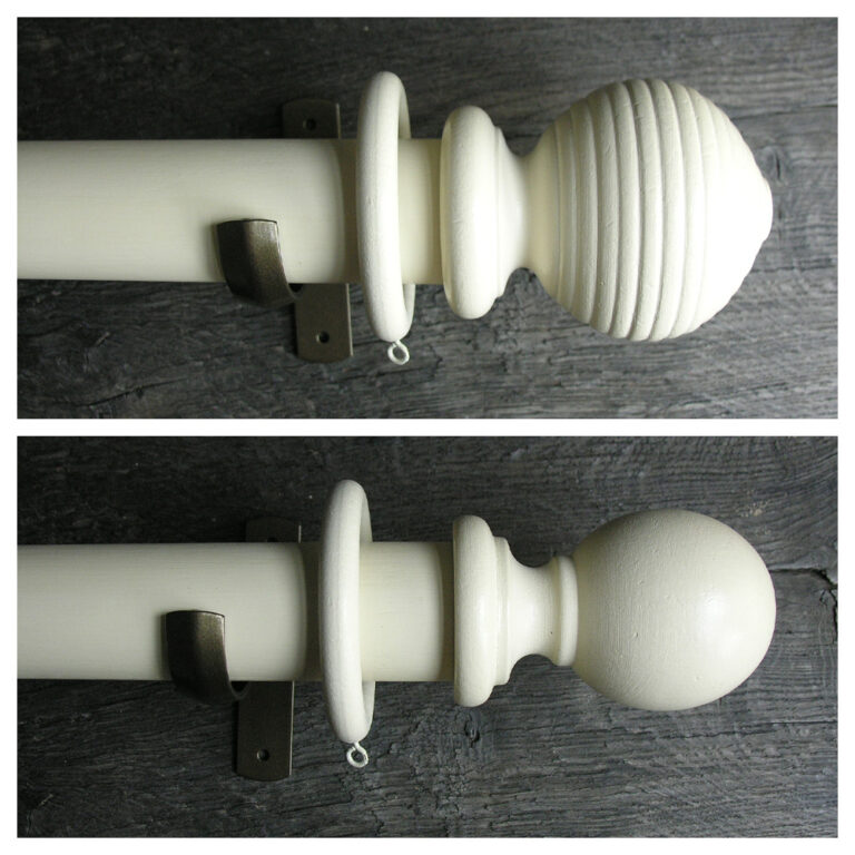 50mm Wooden Curtain Pole Set - Ivory