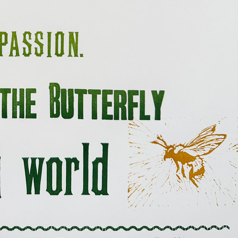 Pledge Letterpress Poster by Jackie Morris