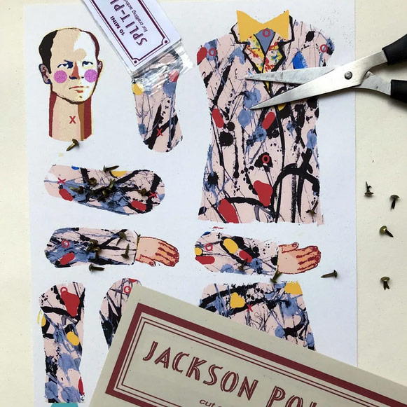 Jackson Pollock - Cut out & make paper puppet