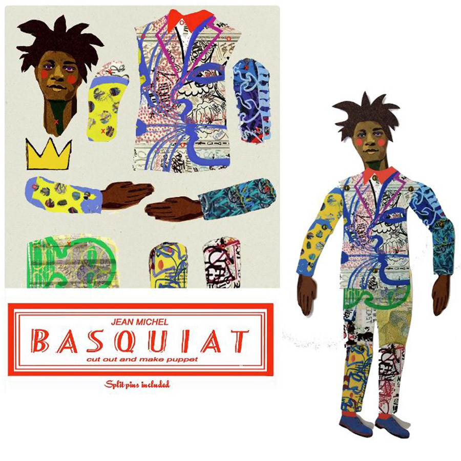 Jean-Michel Basquiat - Cut out & make paper puppet