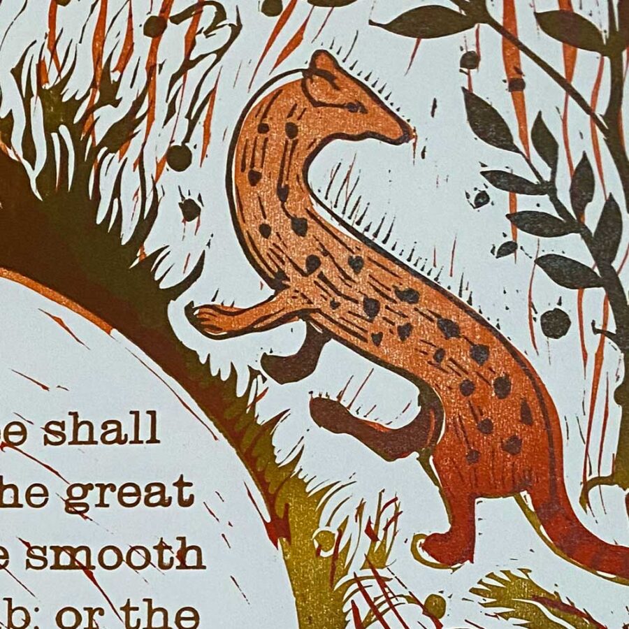 Forest of Beauty, Letterpress Poster Jen Whiskerd