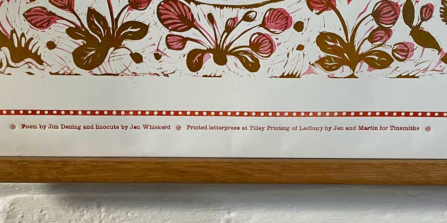 Forest of Beauty, Letterpress Poster Jen Whiskerd