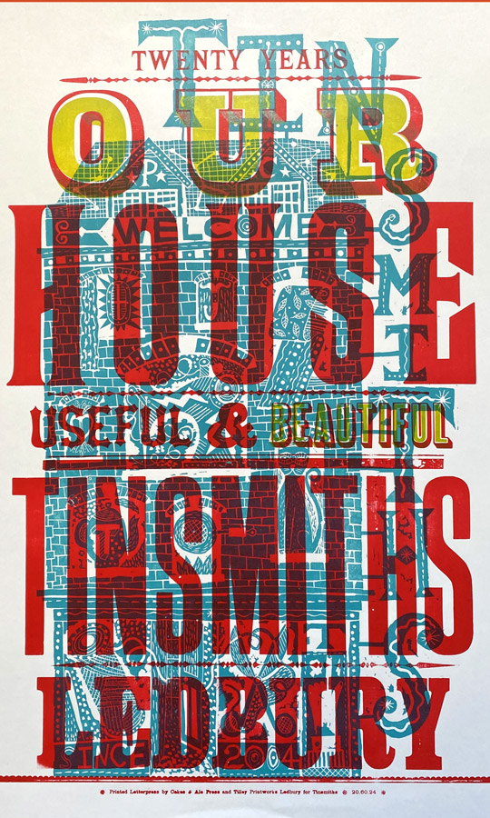 Our House Letterpress Poster - Jonny Hannah