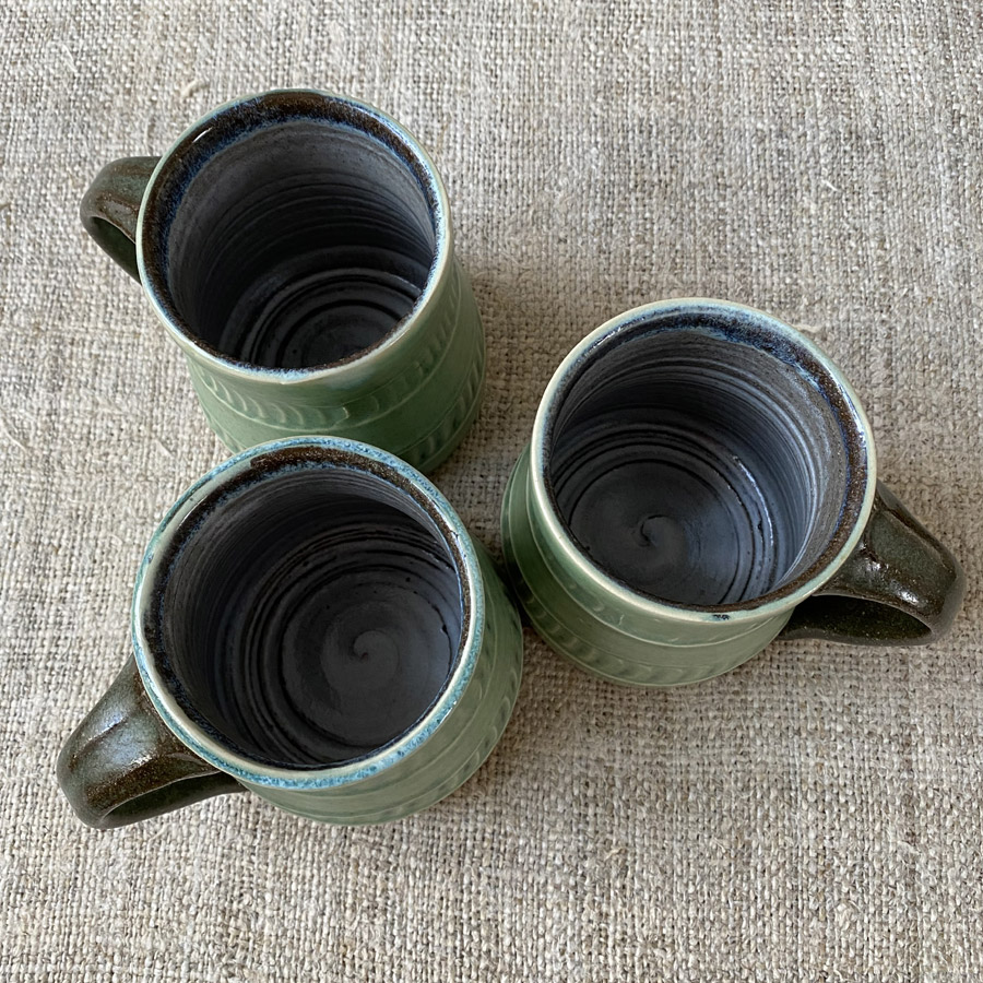 Kat Wheeler Large Mug - Green Stripe KWRM