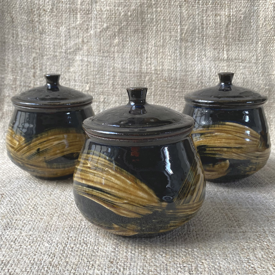 Kat Wheeler Sugar Jar - Black KWSU1