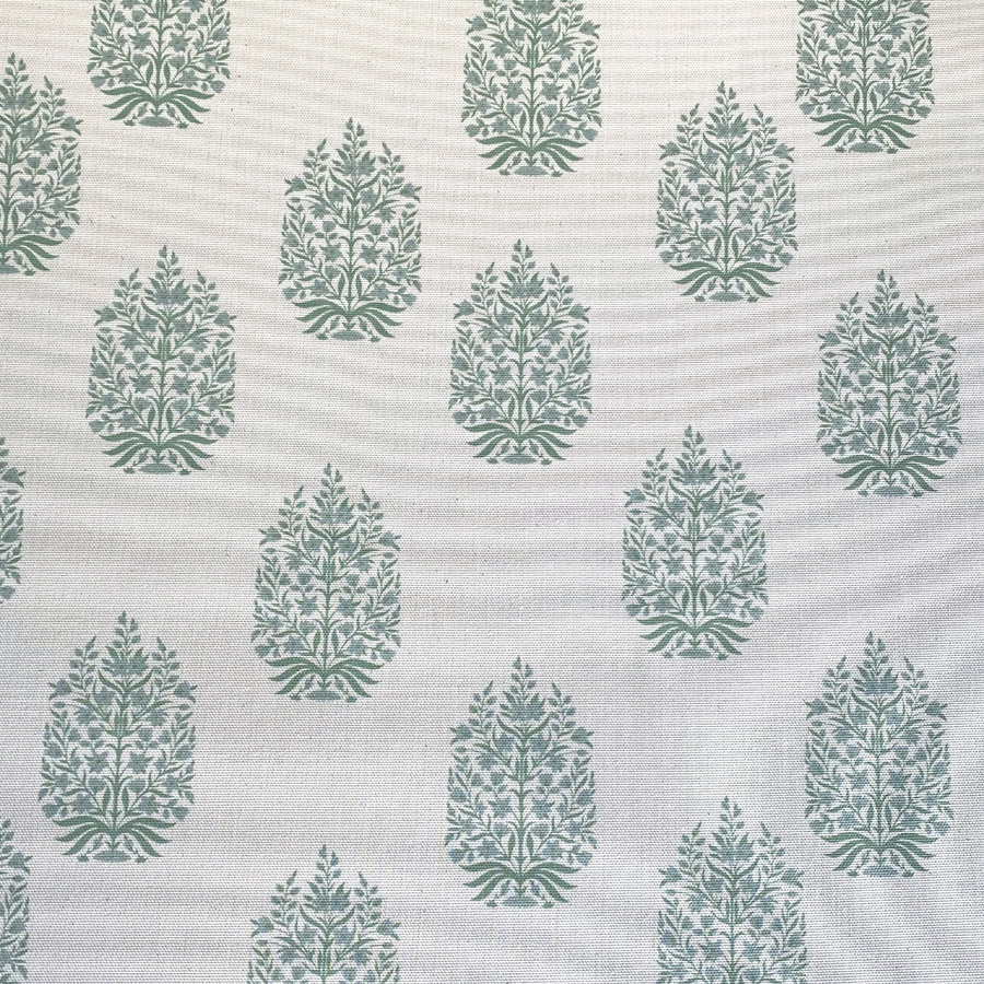 Kamala on Ivory - Soft Green and Duckegg