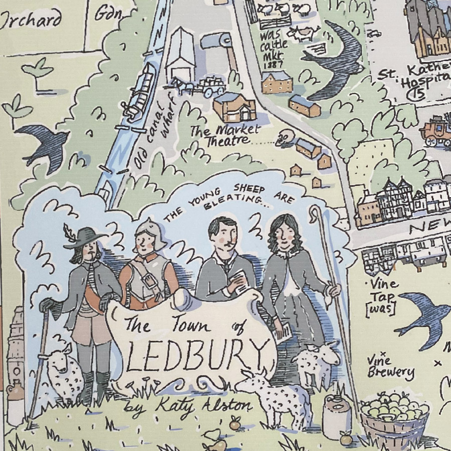 The Town of Ledbury Print by Katy Alston