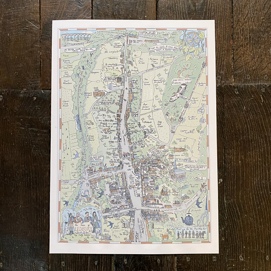 The Town of Ledbury Print by Katy Alston