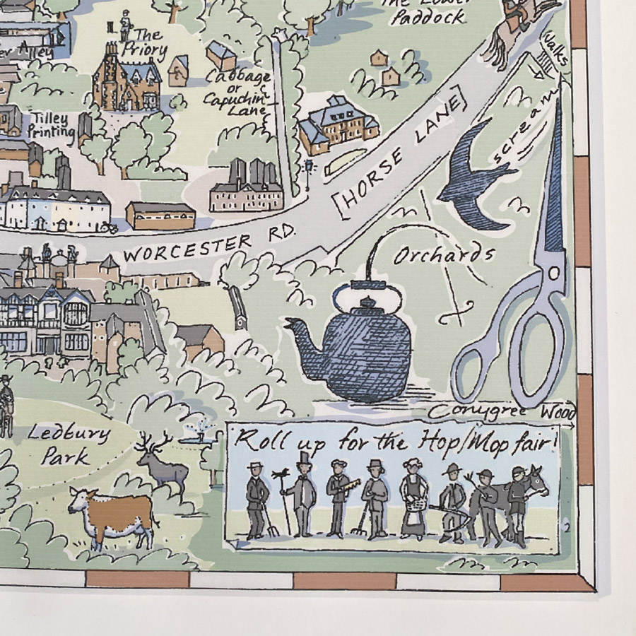 The Town of Ledbury Print by Katy Alston