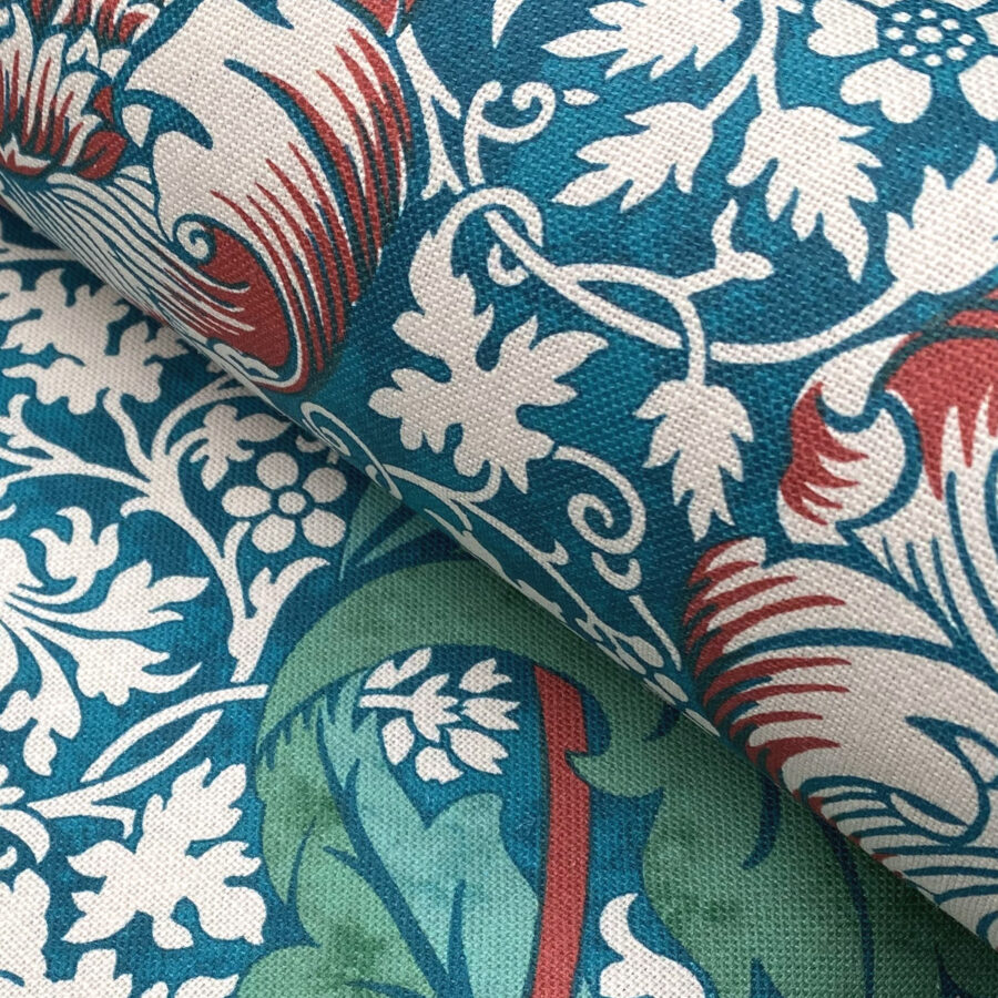Ben Pentreath for Morris & Co: Kennett in Aqua and Pink