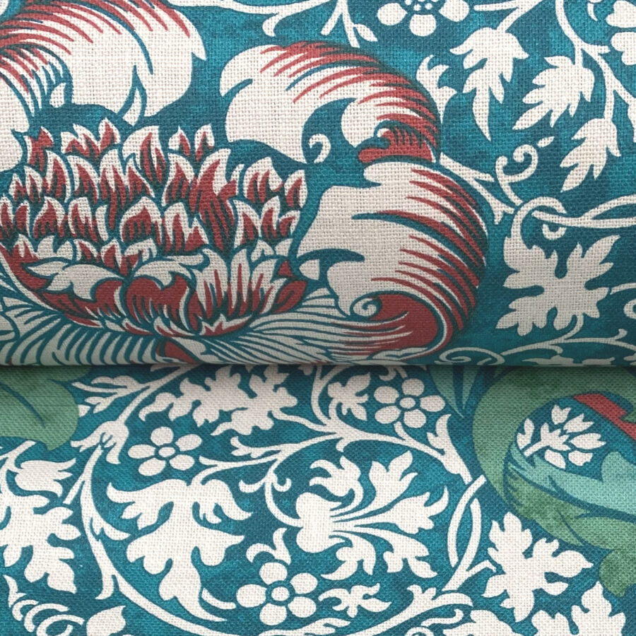 Ben Pentreath for Morris & Co: Kennett in Aqua and Pink