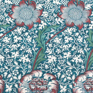 Ben Pentreath for Morris & Co: Kennett in Aqua and Pink - Image 2