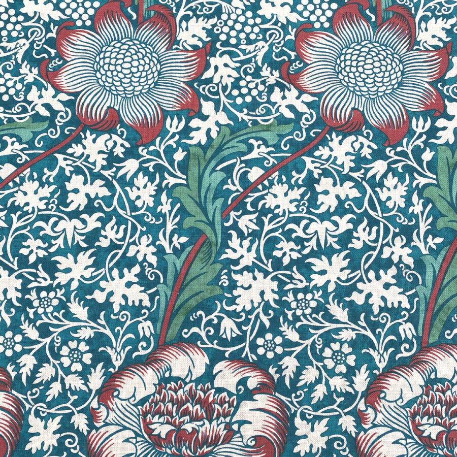 Ben Pentreath for Morris & Co: Kennett in Aqua and Pink