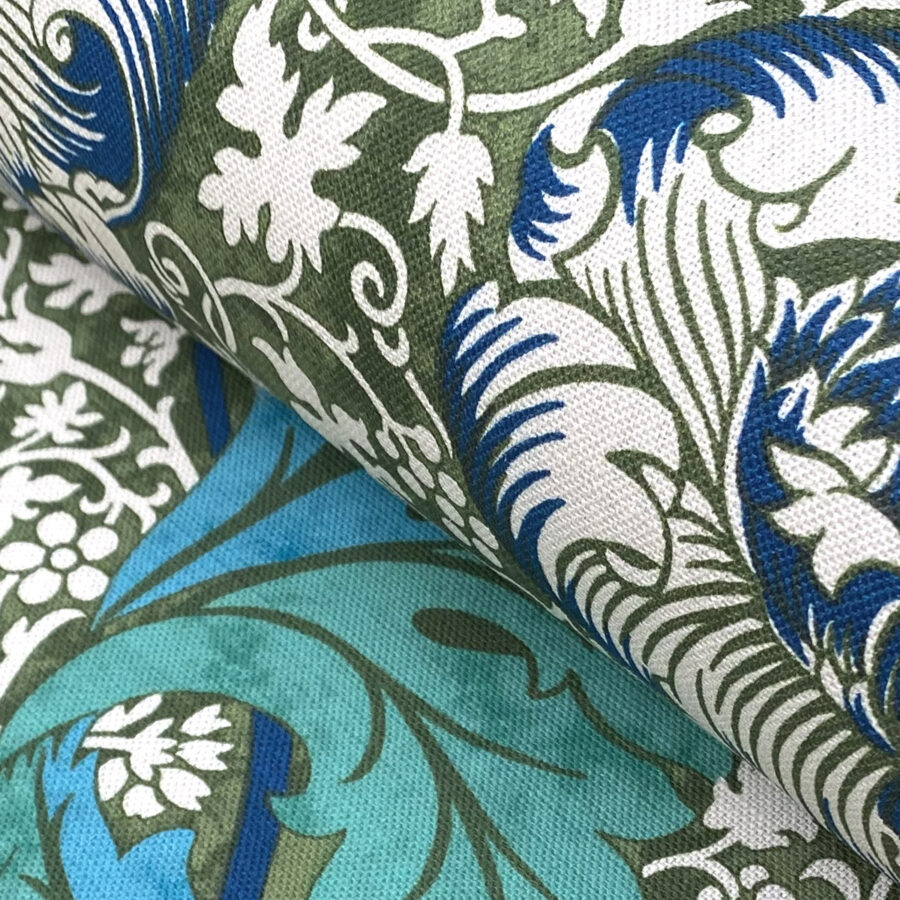 Ben Pentreath for Morris & Co: Kennett in Olive and Turquoise