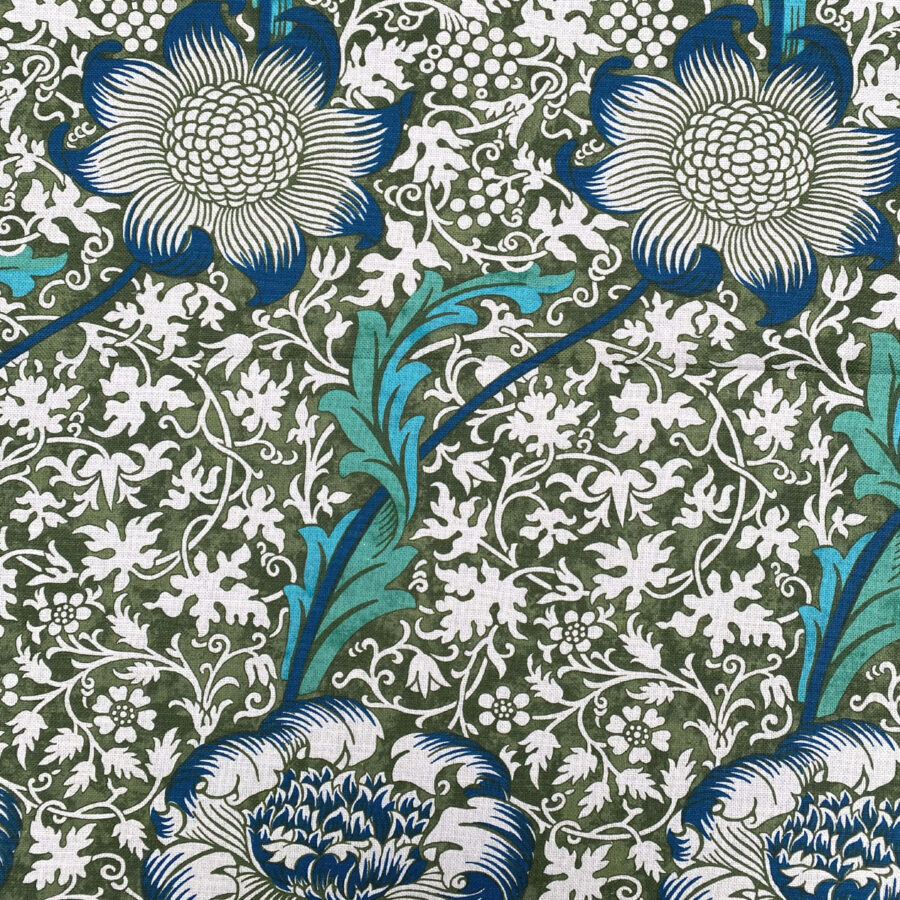 Ben Pentreath for Morris & Co: Kennett in Olive and Turquoise