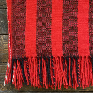 Loom Woven Single Blanket - Scarlet