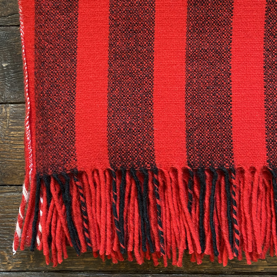 Loom Woven Single Blanket - Scarlet