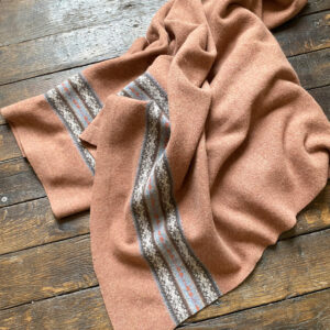 Fairisle Blanket Throw - Rust - Image 4