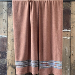 Fairisle Blanket Throw - Rust - Image 2