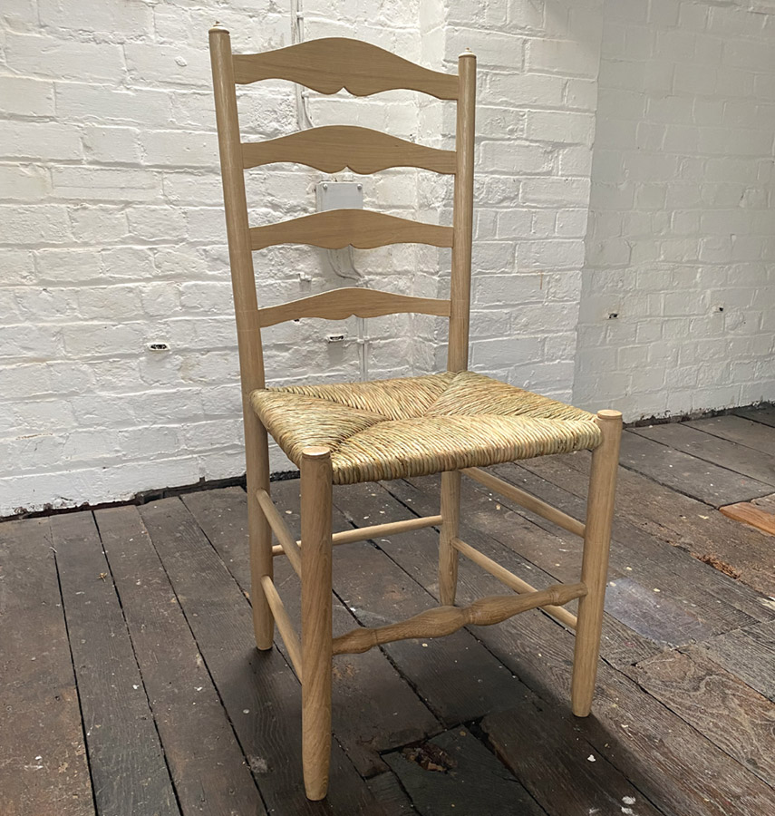 Clissett-style Ladderback Dining Chair Set (Russell) in Oak