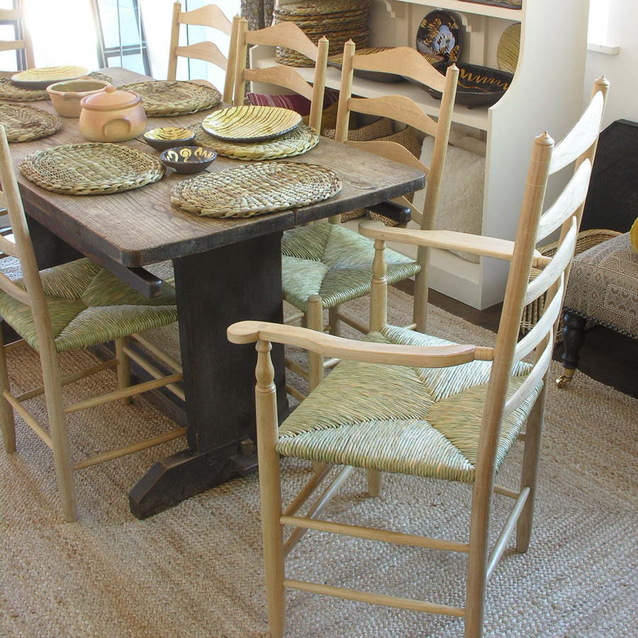 Clissett-style Ladderback Dining Chair Set (LCC) in Oak