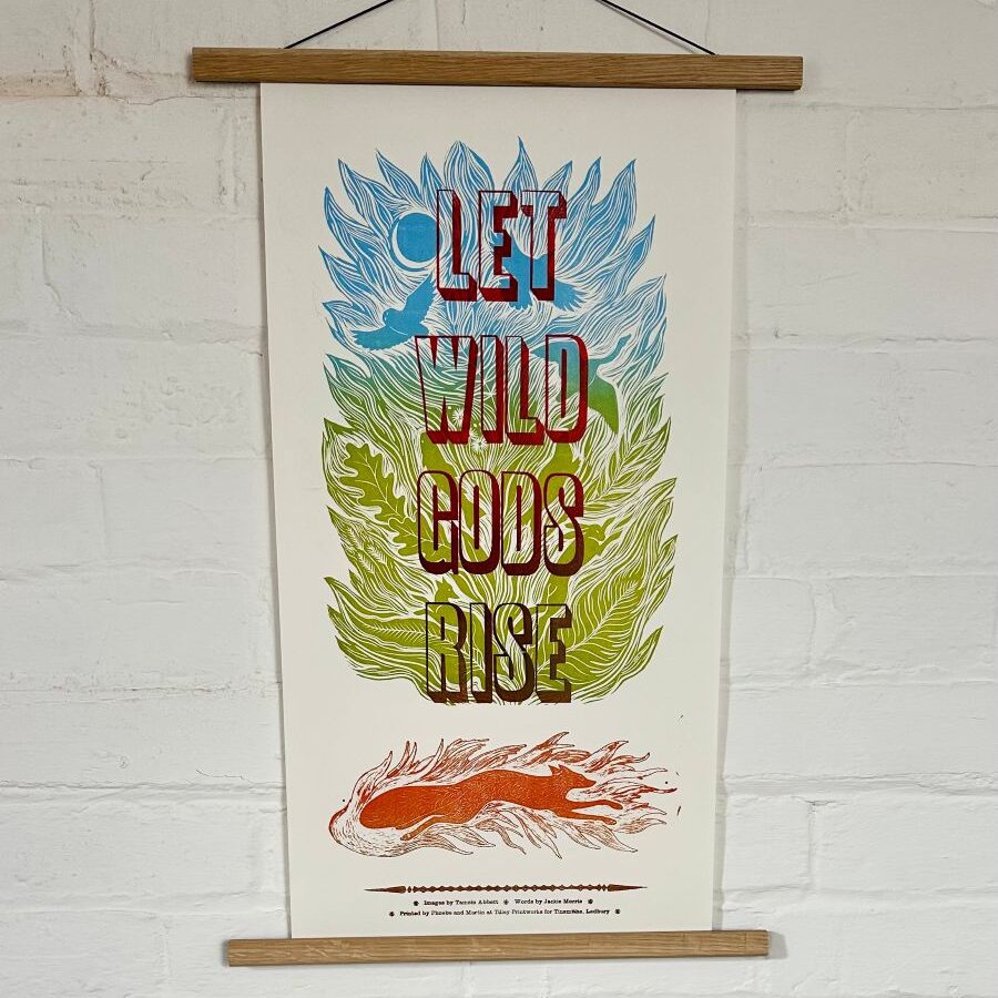 Wild Folk Letterpress Poster by Tamsin Abbott & Jackie Morris