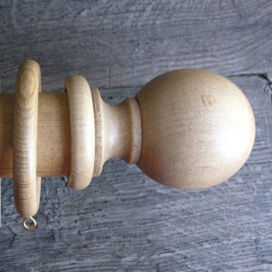 35mm Wooden Curtain Pole Set - Light Oak - Image 5