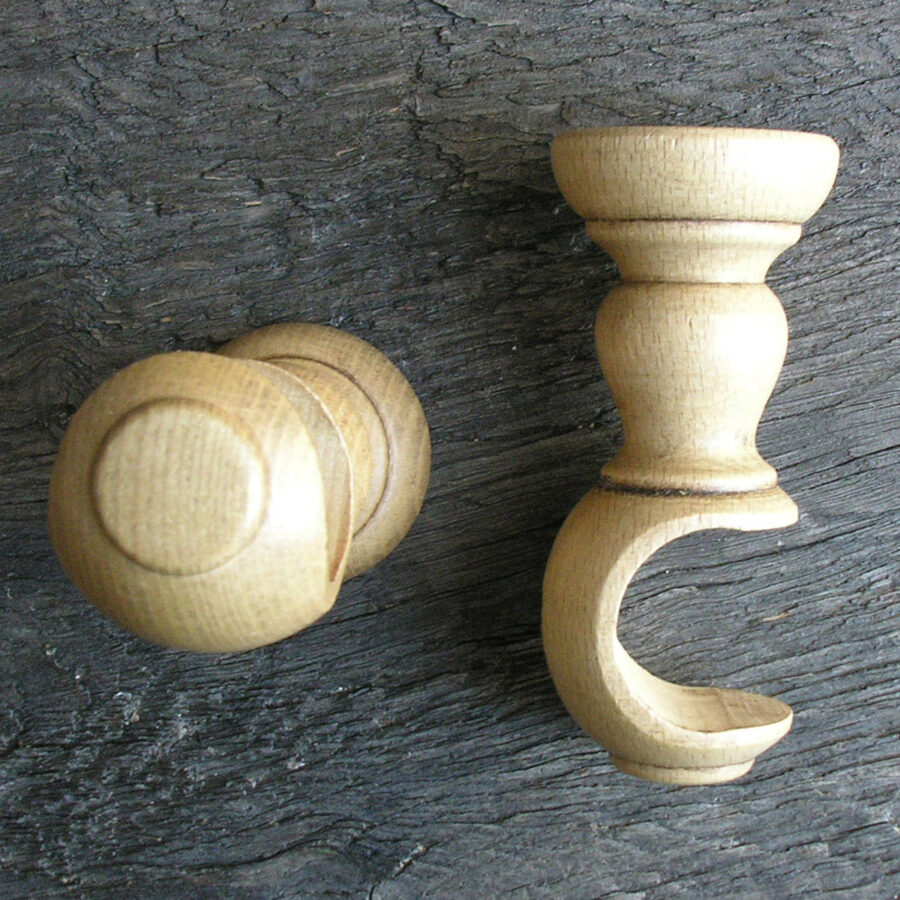 35mm Wooden Curtain Pole Set - Light Oak