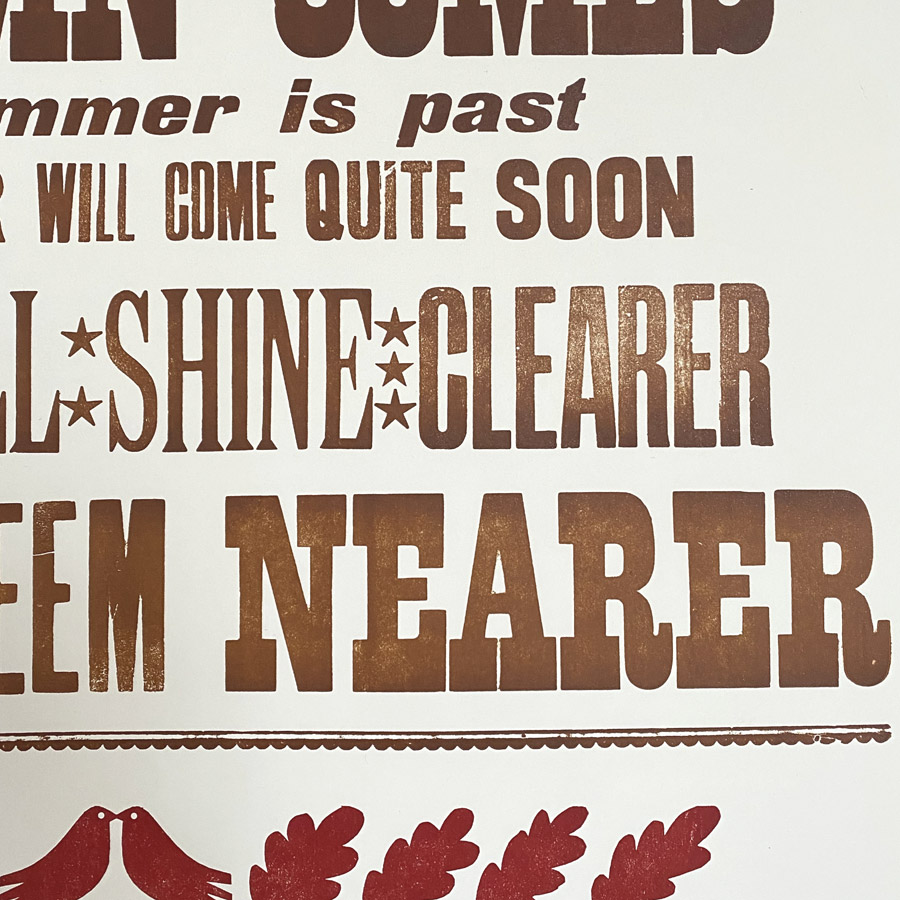 Harvest Moon Letterpress Poster - Marion Elliot