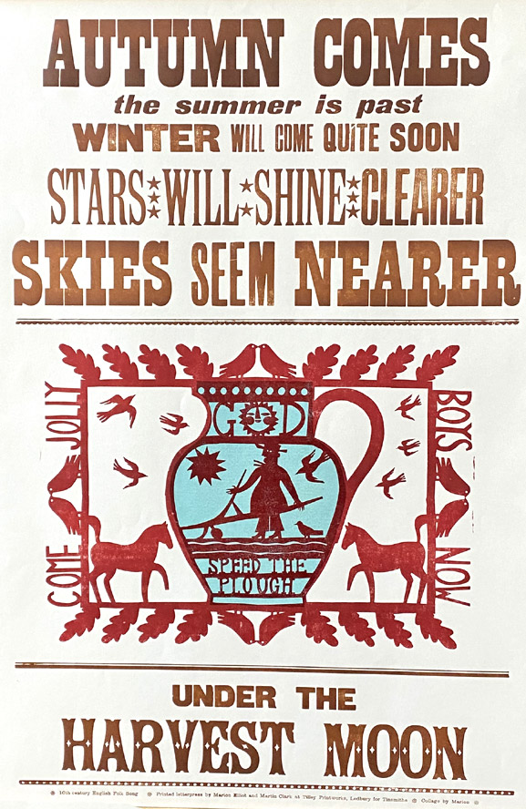 Harvest Moon Letterpress Poster - Marion Elliot