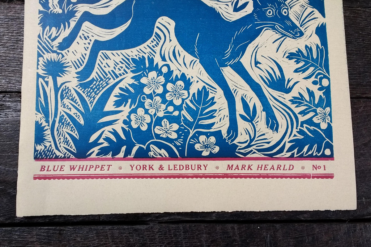 Mark Hearld Papier Dominote - Blue Whippet - Image 5