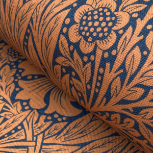 Ben Pentreath for Morris & Co: Marigold in Navy and Burnt Orange
