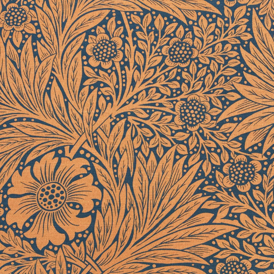Ben Pentreath for Morris & Co: Marigold in Navy and Burnt Orange