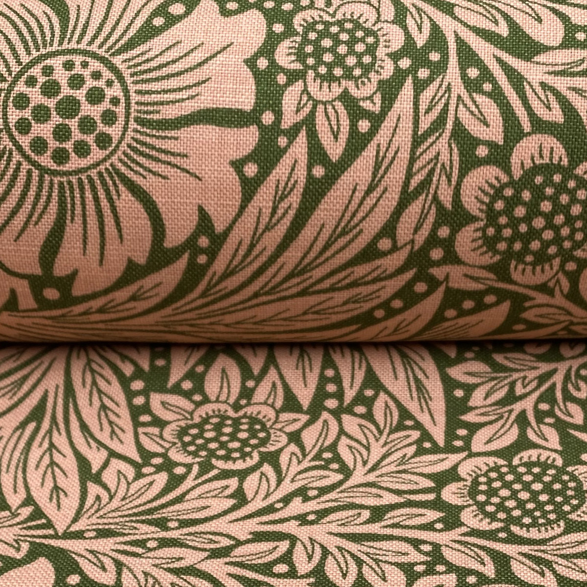 Ben Pentreath for Morris & Co: Marigold in Olive and Pink - Image 3