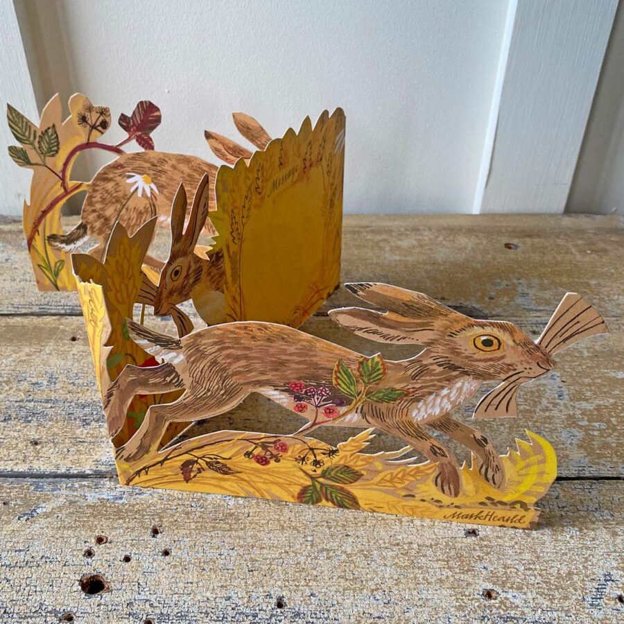Mark Hearld Fold out Card - Hares